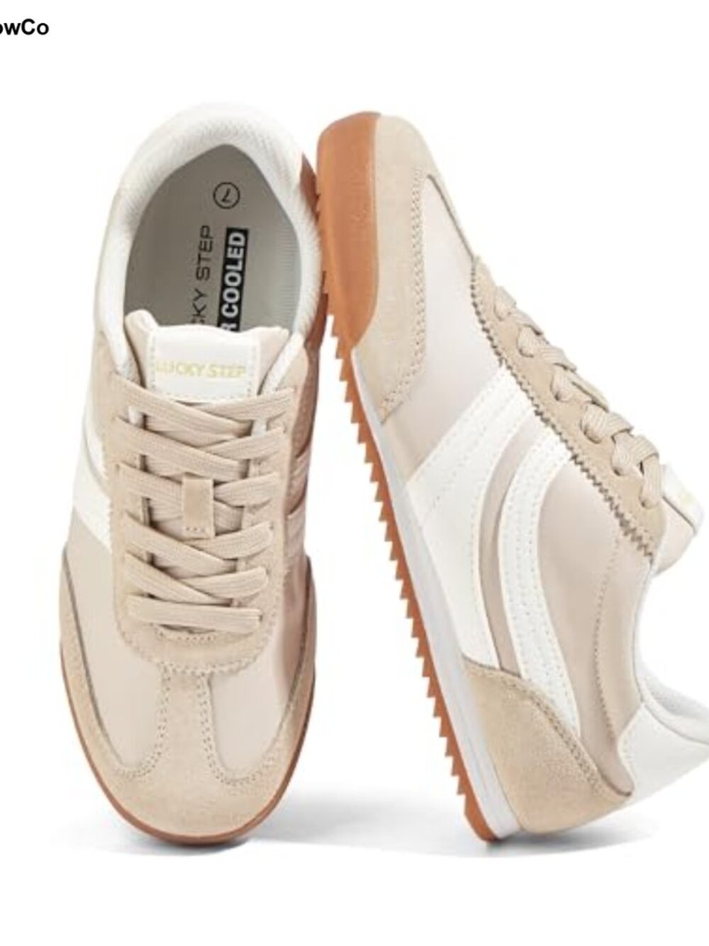 Women's Retro Thin Sole Fashion Sneakers Lightweight Lace Up Running Walking